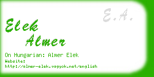 elek almer business card